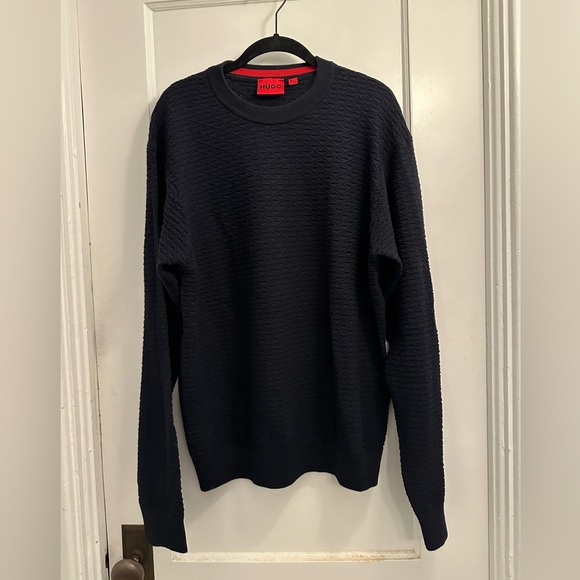 HUGO MENS NAVY SWEATER, COLOR: NAVY, SIZE: L - Picture 1 of 5